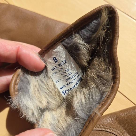 Fownes Fur Lined Gloves Size Women's Medium - Picture 7 of 7